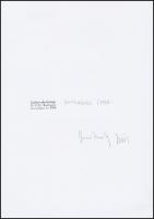 1975 Jankovszky György(1946-): Fehér nyíl, feliratozva, aláírt, pecséttel jelzett, kartonra kasírozv...