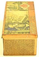 cca 1930 Khedive szivarka festett fém doboz / Hungarian tobacco box. Painted metal. 15x7x5 cm
