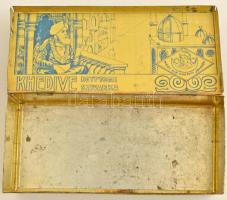 cca 1930 Khedive szivarka festett fém doboz / Hungarian tobacco box. Painted metal. 15x7x5 cm