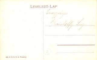 Pozsony, Pressburg, Bratislava; Duna part, raktárak, háttérben a vár / Danube riverbank, storages, c...