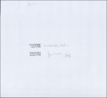 1983 Jankovszky György(1946-): New York, World Trade Center, feliratozva, aláírt, pecséttel jelzett,...