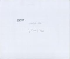 1983 Jankovszky György(1946-): New York, World Trade Center, feliratozva, aláírt, pecséttel jelzett,...