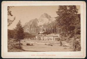 1895 Dél-Tirol Schluderbach keményhátú fotó / South Tirol. Asutria/Italy Schluderbach/Corbonin. A. Beer photo 17x12 cm