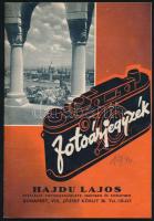 cca 1938-1940 Bp., Fényképezőgépek és fotócikkek képes árjegyzéke, 2 db: Hajdu Lajos és Szenes Márto...