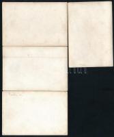 1956 4 db fotó  forradalmi eseményekről (Corvin mozi, Práter utca, stb.), az egyik hátulján felirato...