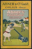 cca 1913-1914 Abner&Co. német fűnyíró és kerti szerszám katalógus, német nyelven, képekkel illusztrált, 32p / Abner&Co. G.m.b.H. Rasenmäher catalogue, 32p