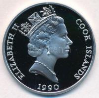 Cook-szigetek 1990. 50D Ag "Fekete rinocérosz" T:PP 
Cook Islands 1990. 50 Dollars Ag &qu...