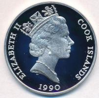 Cook-szigetek 1990. 50D Ag "Birka" T:PP 
Cook Islands 1990. 50 Dollars Ag "Bighorn s...
