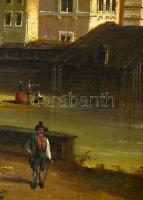 Jankowsky jelzéssel: Tóparti kastély. Olaj, vászon, kis lyukkal a vásznon, 73×99,5 cm