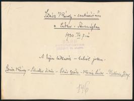 1930 Szász Károly költö, író centenáriumi ünnepségének elnöksége a Luther társaság megemlékezésén 19...