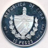Kuba 1996. 10P Ag "Vana Acil" hátoldal multicolor festett T:PP
Cuba 1996. 10 Pesos Ag &qu...