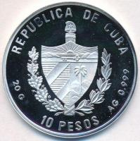 Kuba 1996. 10P Ag "Sárga sügér" hátoldal multicolor festett T:PP
Cuba 1996. 10 Pesos Ag &...
