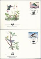 WWF Birds set on 4 FDC WWF: Madarak sor  4 db FDC-n