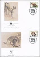 WWF Small breeds of cats 4 values + 4 FDC WWF: Kisméretű macskafajták 4 érték + 4 FDC