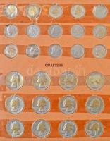 Amerikai Egyesült Államok 1959-1986. 1c Cu-Zn (15x) + ~1941-1975. 5c Cu-Ni (12x) + 1937. 1d Ag "...