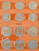 Amerikai Egyesült Államok 1959-1986. 1c Cu-Zn (15x) + ~1941-1975. 5c Cu-Ni (12x) + 1937. 1d Ag "...