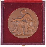 Franciaország 1910. "A szakmai szövetség első évfordulója 1910. - F. Nicolai" Br emlékérem, eredeti tokban. Szign.: F. Chabaud F. (62,75g/50mm) T:1,1- / France 1910. "Association Amicale Fumisterie Cours Professionnel 1ére Anne 1910. - F. Nicolai" Br commorative medallion in original case. Sign.: F. Chabaud F. (62,75g/50mm) C:UNC,AU