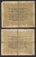 1848. 10Ft "Kossuth bankó" 2klf hátlapi alapnyomattal (normál + fordított), mindkettőben &...