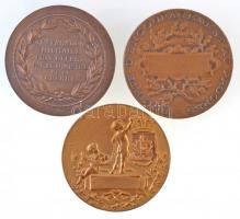 Franciaország ~1920. 3db különféle Br emlékérem mindegyik előlapján "Ceres" portré, közte:...