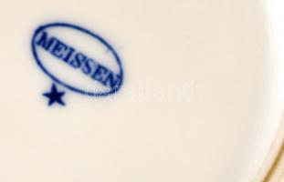 Meisseni teás csésze és alj, levonóképes, jelzett, hibátlan
