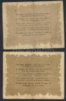 1848. 10Ft "Kossuth bankó" (10x) hátlapi fordított alapnyomat T:III/IV,IV,restaurált