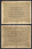 1848. 10Ft "Kossuth bankó" (10x) hátlapi fordított alapnyomat T:III/IV,IV,restaurált