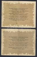 1848. 10Ft "Kossuth bankó" (10x) hátlapi fordított alapnyomat T:III/IV,IV,restaurált