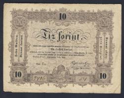 1848. 10Ft "Kossuth bankó" hátlapi fordított alapnyomat T:III/IV+