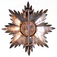 1946. "Magyar Köztársasági Érdemrend Nagykeresztjének csillaga" zománcozott Ag csillag, há...