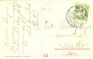 Félixfürdő, Baile Felix; Vendéglő terasza, pincérek. Singer Ferenc kiadása / restaurant terrace, wai...