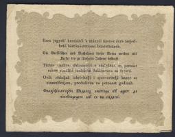 1848. 10Ft "Kossuth bankó" hátlapi fordított alapnyomat T:III/IV+