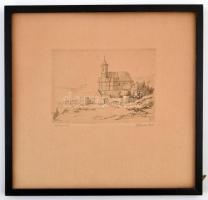 Storno jelzéssel: Wimpacz. Rézkarc, papír, keretben, 10×13,5 cm