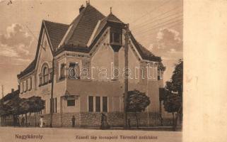 Nagykároly, Carei; Ecsedi láp-lecsapoló társulat székháza. Sámuel Sándor kiadása / wetland drainage company headquarters (EK)