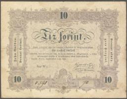 1848. 10Ft "Kossuth bankó" T:III