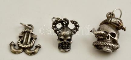 Vegyes ezüst(Ag) tétel (medál, lánc, gyűrű), jelzéssel, jelzés nélkül, bruttó: 15,2 g