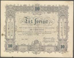 1848. 10Ft "Kossuth bankó" T:III