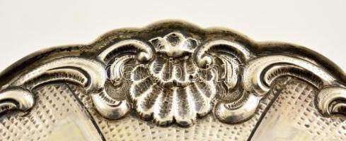 Ezüst (Ag.) szalvétatartó, jelzett, mesterjeggyel, 8×15 cm, nettó:127 g / Silver napkin holder, hall...