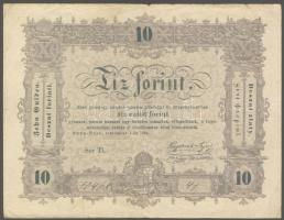 1848. 10Ft "Kossuth bankó" T:III