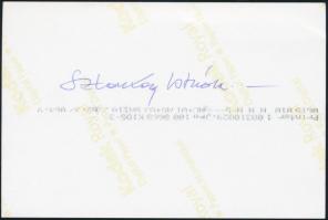 Sztankay István (1936-2014) a Nemzet Színésze aláírása az őt ábrázoló képen