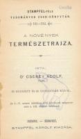 Dr. Cserey Adolf: A növények természetrajza. Stampfel-féle Tudományos Zseb-könyvtár 131-132. Bp.-Poz...