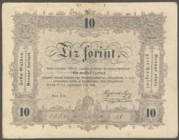 1848. 10Ft "Kossuth bankó" T:III