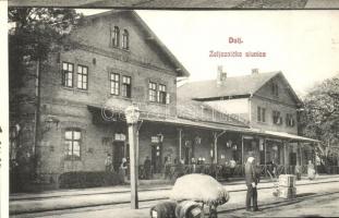 Dálya, Dalj; Zeljeznicka stanica / vasútállomás. Jos. Krausz kiadása / railway station