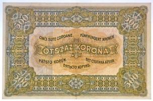 1920. 500K "Orell Füssli Zürich" "5A001 074816" T:II / Hungary 1920. 500 Korona ...