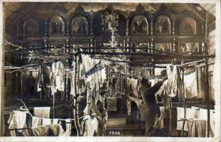 WW. I. drying-room in a church