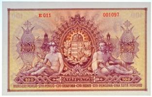 1943. 100P "Szálasi-kiadás" kiadatlan, "E011 001097" sorszámmal T:I / Hungary 19...