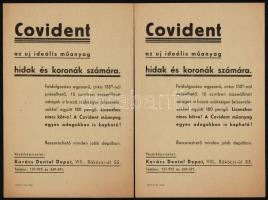 cca 1930 Fogorvosi hirdetések - Covident, Ronson amalgám, 3 db