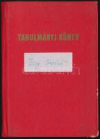 1974 Kunszentmárton, Magyar Szocialista Munkáspárt Kunszentmártoni Járási Bizottsága által kiállított tanulmányi könyv
