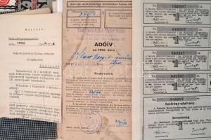 cca 1900-1970 Vegyes nyomtatvány és okmány tétel, közte okiratok, reklám nyomtatványok, német nyelvű...