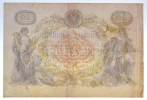 1866. 50G vízjeles papíron T:III részben restaurált / Hungary 1866. 50 Gulden on watermarked paper C...