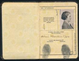 1951 Registro Nacional de Extranjeros - mexikói fényképes igazolvány, 1 lap hiánnyal